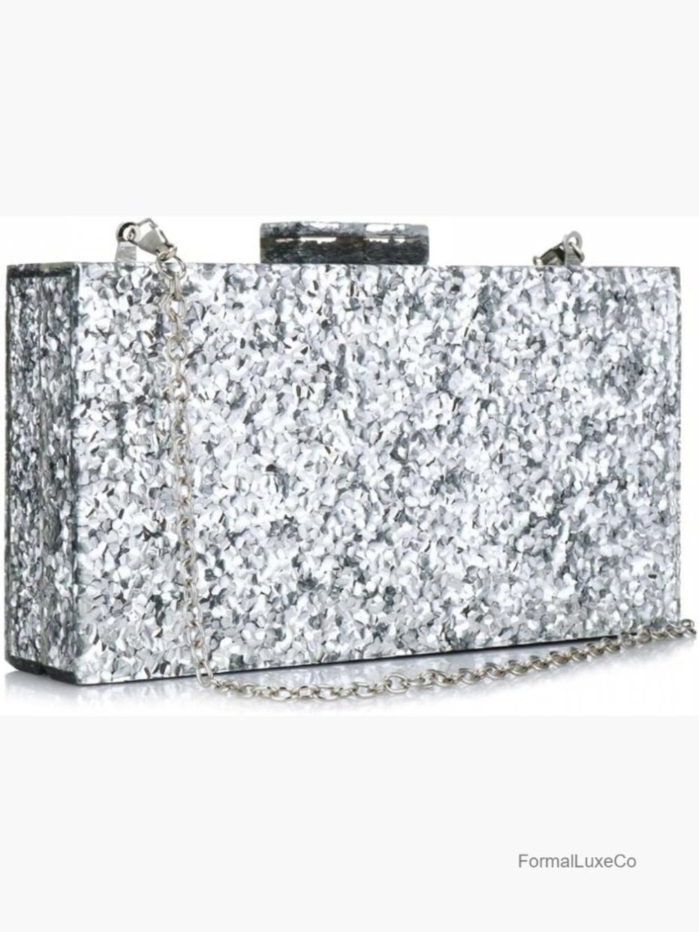 Acrylic Geometric Pattern Clutch Crossbody Bag
